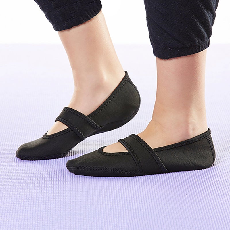 Nufoot Betsy Lou Fuzzies Women's Slippers, Foldable, Flexible Flats, Slipper Socks, Travel Slipper, Yoga Socks, House Shoes, Indoor Shoes, Black, X-Large - Image 2